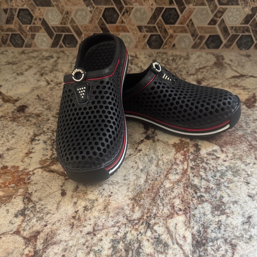 Stylish Black Slip-On Sandals